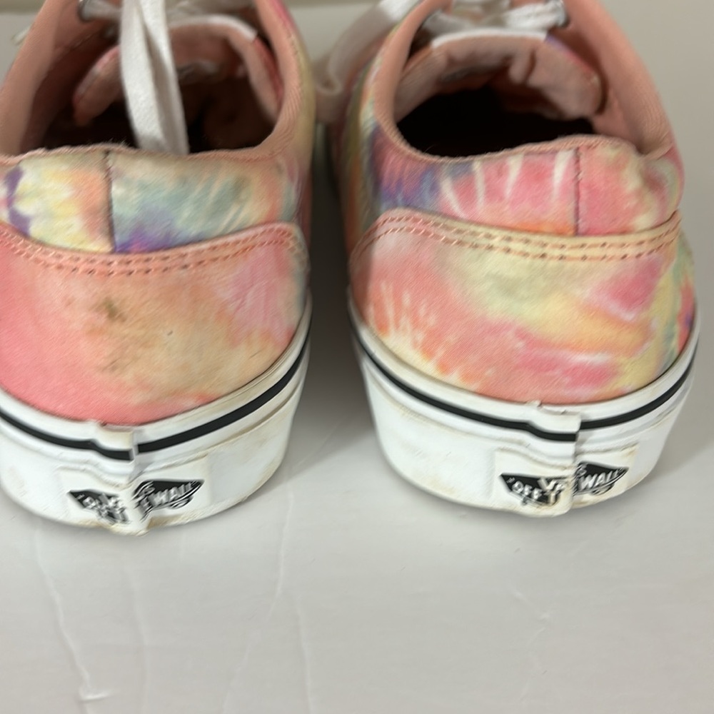Vans Pink Pastel Tye Dye Lace Up Sneakers Size 8 - Picture 6 of 12
